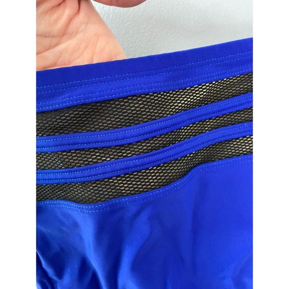 Cacique swim women's plus size 18 blue‎ high rise mesh panel swim bottoms - Picture 4 of 7